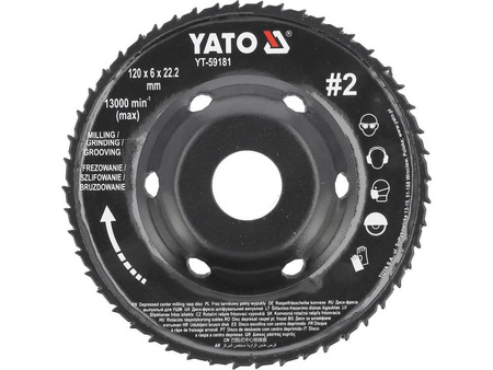 YATO FREZ TARNIK PEŁNY WYPUKŁY 120x6 NR2