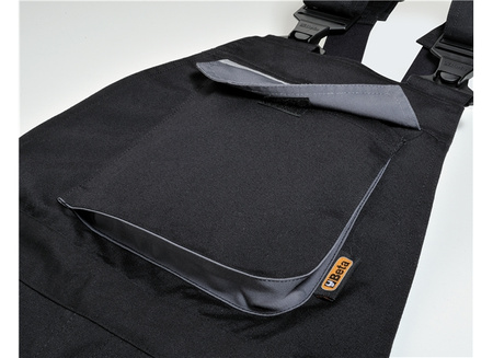 BETA SPODNIE ROBOCZE NA SZELKACH PŁÓTNO T/C WSTAWKI Z CORDURY I REFLEX CZARNO-SZARE 7823 ROZMIAR XXL