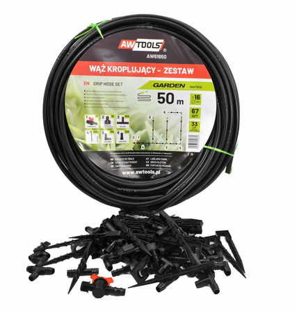 AW WĄŻ KROPLUJĄCY ZESTAW 50m