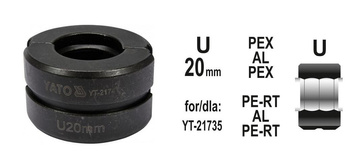 YATO MATRYCE ZAPASOWE DO ZACISKARKI DO RUR PEX-AL-PEX YT-21735 TYP U 20MM