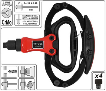 YATO NITOWNICA HARMONIJKOWA - CZOŁOWA 2,4-4,8mm