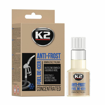 K2 ODMRAŻA I USUWA WODĘ Z UKŁADU PALIWA. ANTI FROST 50ML 50ML