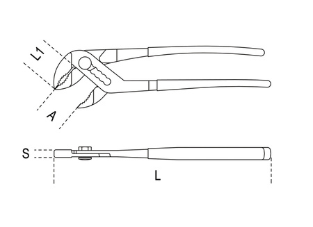 BETA SZCZYPCE NASTAWNE, PRZYCISK BLOKADY POŁOŻENIA 240mm 1047/240