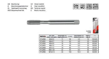 YATO GWINTOWNIK MASZYNOWY M16, DIN 371 HSS M2  2946