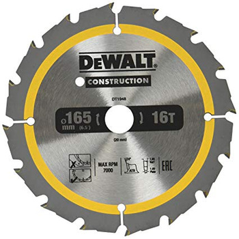 DEWALT PIŁA TARCZ.165x20mmx36z
