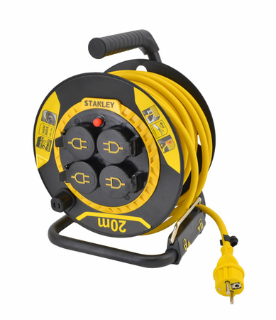 STANLEY PRZEDŁUŻACZ BĘBNOWY 20m  3x1,5mm 16A IP44