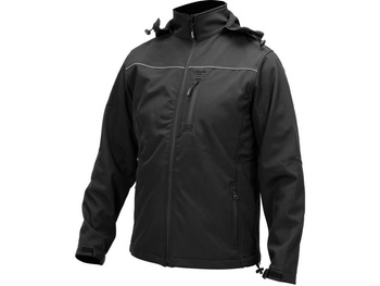 YATO KURTKA SOFTSHELL Z KAPTUREM CZARNA ROZM. M