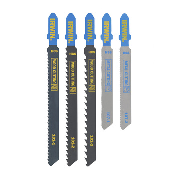 IRWIN BRZESZCZOT HCS/HSS DO WYRZYNARKI / TYP T kpl. 5szt. METAL (0,8-4 mm), DREWNO (<60mm), w blist