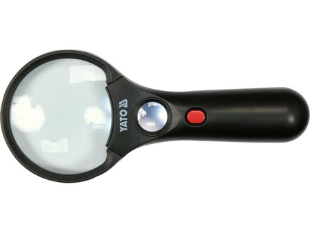 YATO LUPA DWIE SOCZEWKI 3x/45x PODŚWIETLENIE LED