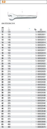 BETA KLUCZ PŁASKI JEDNOSTRONNY 36mm
