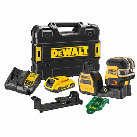 DEWALT.LASER LINIOWY 12/18V DCE825D1G18 ZIELONY + 5-PUNKTOWY 1x2,0Ah