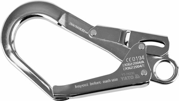 YATO KARABINCZYK DO SZELEK BEZPIECZEŃSTWA STALOWY ROZWACIE 54mm