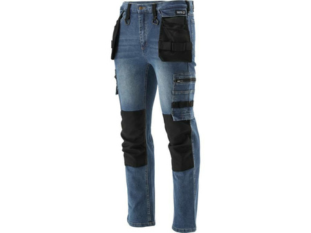 YATO SPODNIE STRETCH JEANS DARK BLUE ROZM. L
