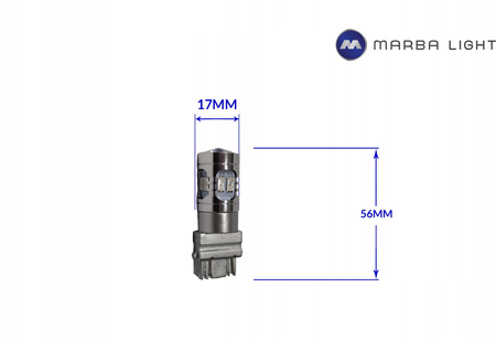 Żarówki P27/7W 3157 LED CZERWONO POMARAŃCZOWA USA