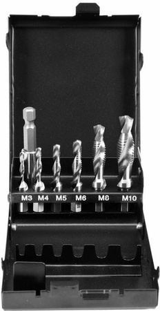 YATO ZESTAW WIERTŁA-GWINTOWNIKI M3-M10 kpl. 7szt. HEX