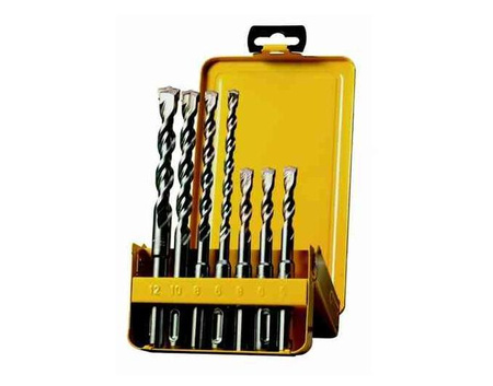 DEWALT ZESTAW WIERTEŁ SDS PLUS 7elem. 5/6/6/8/8/10/12mm XRL 4-OSTRZOWE