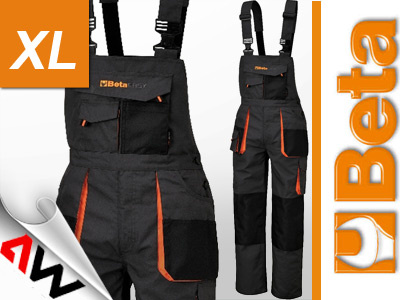 BETA SPODNIE ROBOCZE NA SZELKACH, PŁÓTNO T/C, 270 g/m2, ZE WSTAWKAMI OXFORD, 7903E – ROZMIAR XL