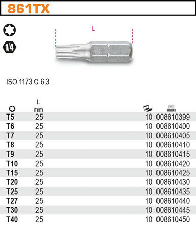 BETA KOŃCÓWKA TORX  T9