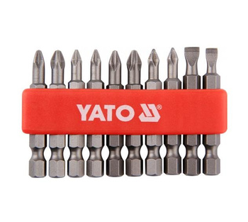 YATO KOMPLET KOŃCÓWEK / BITÓW 50mm 10szt. MIX PŁASKIE/PH/PZ 0483