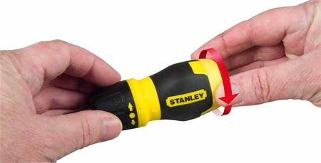 STANLEY WKRĘTAK MULTIBIT Z/G KRÓTKI + 7KOŃCÓWEK