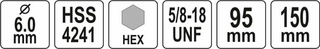YATO UCHWYT DO OTWORNIC HSS 5/8" HEX 10mm