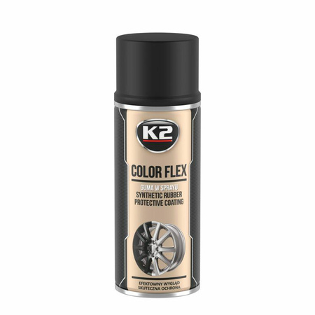 K2 COLOR FLEX GUMA W SPRAYU - CZARNY MAT 400ML