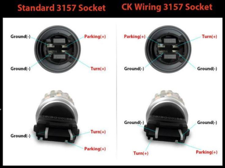Żarówki LED 9-30V P27/7W 3157 Biało pomarańcz MLDC3157CAN CK