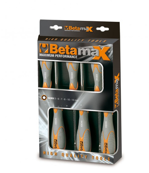 BETA KLUCZ NASADOWY DŁUGI, Z RĘKOJEŚCIĄ KOMPOZYTOWĄ, CHROMOWANY 8 mm