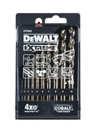 DEWALT WIERTŁO KOBALT KPL.10szt.