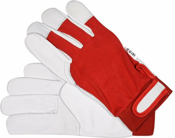 YATO RĘKAWICE ROBOCZE BAWEŁNA/SKÓRA CZERWONE ROZM. 8