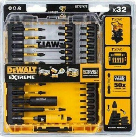 DEWALT ZESTAW KOŃCÓWEK FLEXTORQ 32cz.