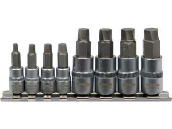 YATO KLUCZE SPIRALNE DO OBROBIONYCH ŚRUB 1/4"-3/8" kpl. 8el.