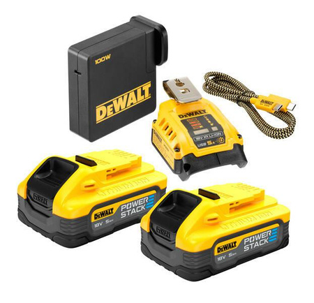 DEWALT ŁADOWARKA / ADAPTER USB +2x5,0Ah POWER STACK