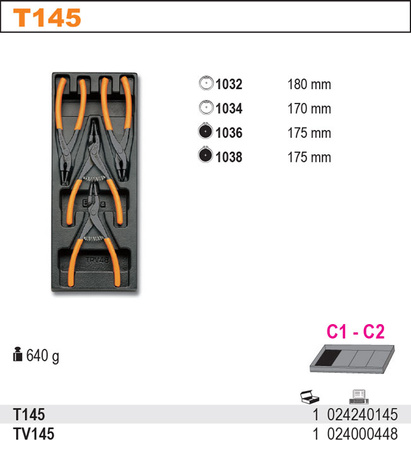 BETA ZESTAW SZCZYPIEC 4szt.WE WKŁADCE 2424/