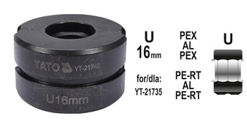 YATO MATRYCE ZAPASOWE DO ZACISKARKI DO RUR PEX-AL-PEX YT-21735 TYP U 16MM