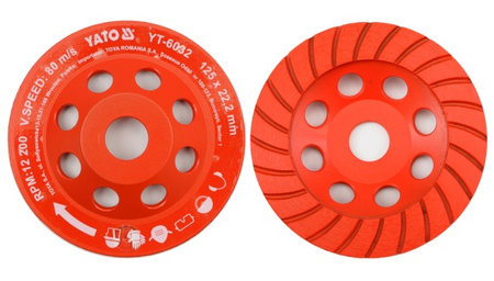 YATO TARCZA DIAMENTOWA DO SZLIFOWANIA BETONU / KAMIENIA TURBO 125mm