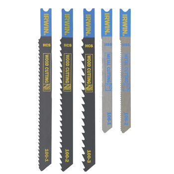 IRWIN BRZESZCZOT HCS/HSS DO WYRZYNARKI / TYP U kpl. 5szt. METAL (0,8-2 mm), DREWNO (<60mm), w blist