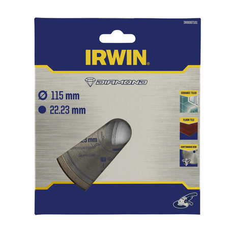 IRWIN TARCZA DIAMENTOWA 115mm x 22,23mm / PEŁNA do płytek podłogowych i ściennych