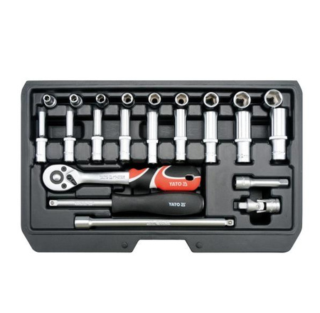 YATO ZESTAW KLUCZY  1/4" 23 elem. 14451