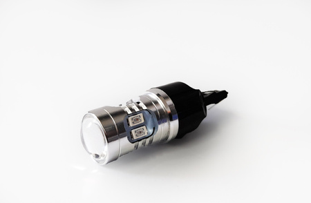 Żarówki W21/5W 7443 LED CZERWONO POMARAŃCZOWA USA