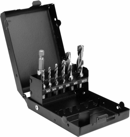 YATO ZESTAW WIERTŁA-GWINTOWNIKI M3-M10 kpl. 7szt. HEX