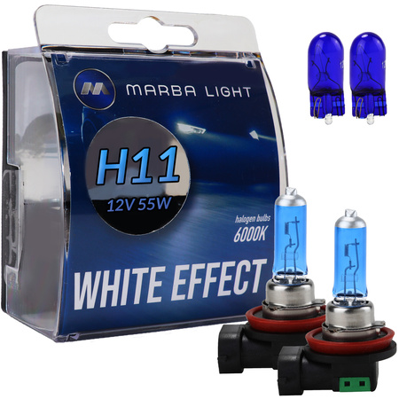 ŻARÓWKI MARBA LIGHT WHITE EFFECT H11 55W 12V W5W