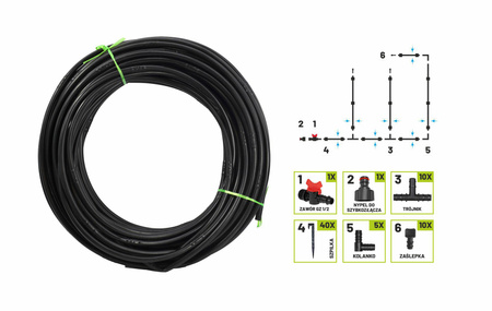 AW WĄŻ KROPLUJĄCY ZESTAW 50m