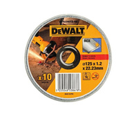 DEWALT TARCZA DO CIĘCIA METALU 125 x 1,2 x 22,2mm 10sztuk INOX