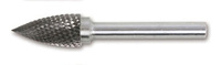 BETA PILNIK OBROTOWY Z WĘGLIKA SPIEKANEGO, OSTROŁUKOWY FI 8 x 19 x 63 MM, TRZPIEŃ FI 6MM