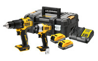 DEWALT ZESTAW COMBO 18V WKRĘTARKA UDAROWA DCD709 + ZAKRĘTARKA DCF809 2x1,7Ah POWERSTACK DCK2062E2T