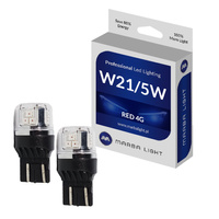 Żarówki W21/5W LED T20 CZERWONA RED ML4G7443R