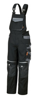 BETA SPODNIE ROBOCZE NA SZELKACH PŁÓTNO T/C WSTAWKI Z CORDURY I REFLEX CZARNO-SZARE 7823 ROZMIAR M
