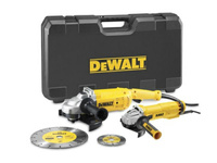 DEWALT ZESTAW SZLIFIEREK KĄTOWYCH 230+125mm (DWE492+DWE4207) +TARCZE DT3711,  DT3731 KUFER