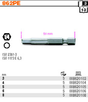 BETA KOŃCÓWKA WKRĘTAKOWA 1/4" 6-KĄTNA DŁUGA 3mm